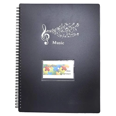 Abbildung von Notenmappe für Notenblätter beim Spielen A4 Größe Papier Dokumente Halter Aufbewahrung 40 Taschen Clef, Musik Tabelle Datei Ordner, Kunststoff Konzert Chorfolder Musiker und Band Music Note