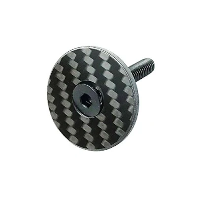 Abbildung von Fahrrad A Head Carbon Vorbau Steuersatz Kappe 1 1/8 Zoll mit Titanschraube 3k (Glossy)