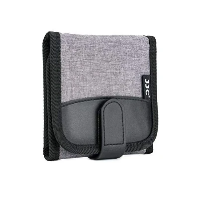 Abbildung von JJC Filtertasche mit 4 Fächern für runde Filter bis zu 82 mm, ausklappbare Objektivfiltertasche Mikrofaser Reinigungstuch, professionelle Fotografie