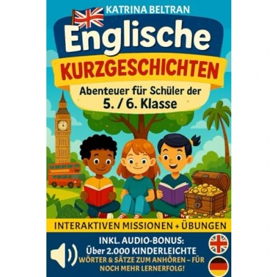 Abbildung von Englische Kurzgeschichten Abenteuer für Schüler der 5. / 6. Klasse: Entdecke die Geheimnisse des Englischen mit interaktiven Missionen, Übungen und Audio. Perfekt spielerisches Lernen!