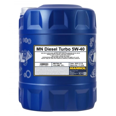 Abbildung von MN Diesel Turbo 5W 40 20 L