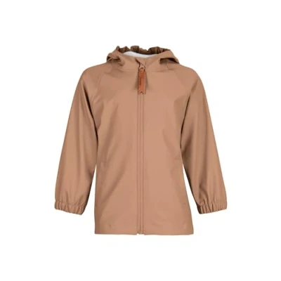 Abbildung von Sterntaler Regenjacke ungefüttert uni Kinder wasserdicht Jungen Jacke mit verschweißten Nähten, Kapuze und reflektierendem Detail robuste Regenbekleidung lehmbraun, Größe 80