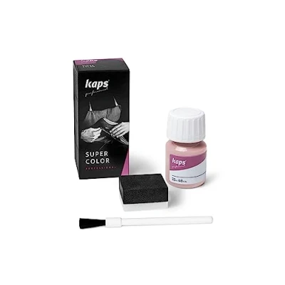Abbildung von Kaps Super Color Lederfarbe für Naturleder, Synthetik und Textil, Lederfärber, 25 ml, Rosa 124