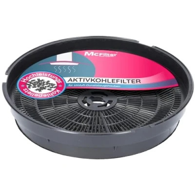 Abbildung von McFilter 1x Aktivkohlefilter Ø 190mm für Dunstabzugshaube geeignet Abzugshaube Refsta K25, Zanker 902979378/4, Tecnowind Typ H, Whirlpool 484000008647