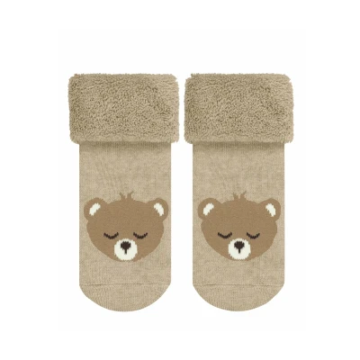 Abbildung von Falke BABY BEAR FULL Plush Socken für Kinder, Größe: 62/68, Sand mel