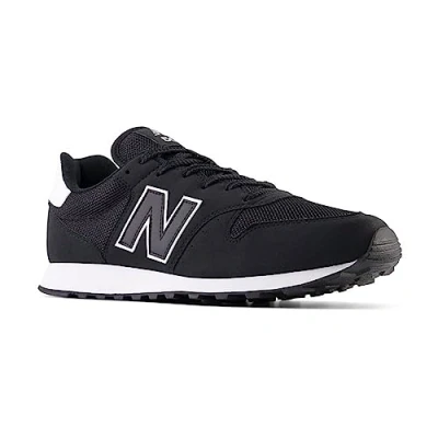 Abbildung von New Balance 500 Unisex Sneaker low, Größe: 44, Black Lederimitat/textil