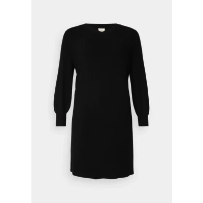 Abbildung von ONLY Carmakoma Carkatia V NECK Strickkleid, Damen, Größe: S 42/44, Black