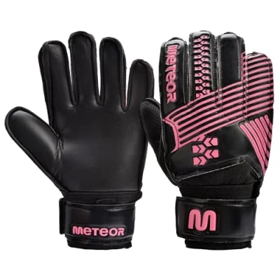 Abbildung von meteor Catch Fussball Torwarthandschuhe fur Kinder Spieler Handschuhe Heren fußball Damen tormann schutzt die Finger tormannhandschuhe Jungen Torwart