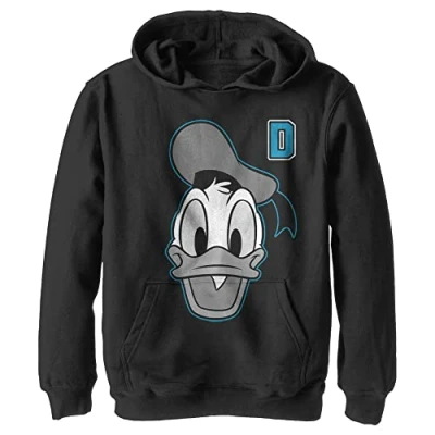 Abbildung von Disney Jungen Klassisch Mickey Letter Duck Hoodie, Schwarz, M