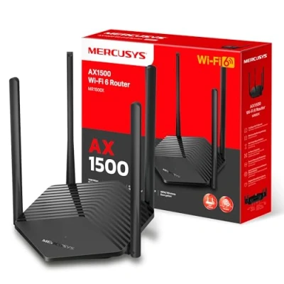 Abbildung von Mercusys MR1500X Wi Fi 6 WLAN Router, Dualband AX1500, 3 Gigabit Ports, WPA3, Kindersicherung, Gast Netzwerk, MU MIMO, Keine DSL Funktion