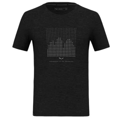 Abbildung von Salewa Eagle Dotted Mountain Merino T Shirt Men, Java Blue, 2XL