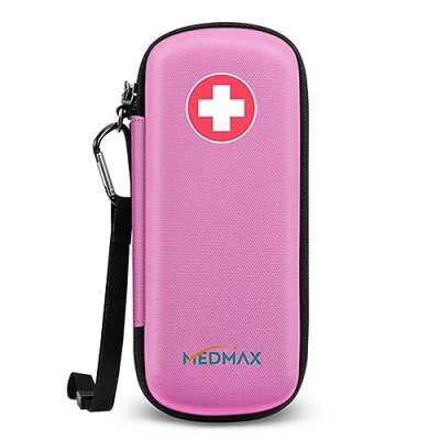 Abbildung von MEDMAX EpiPen Medical Tragetasche, tragbare Notfalltasche Hartschalen Eva stoßfest Medikament Tasche Organizer für 2 EpiPens, Asthma Inhalator, Anti Histamin, Auvi Q, Allergy Medicine Essentials