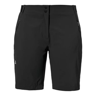 Abbildung von Schöffel Damen Shorts Style Blaustein WMS, leichte Wanderhose mit 4 Wege Stretch, kurze Hose aus recyceltem Material, schnell trocknend legerer Passform, black, 40
