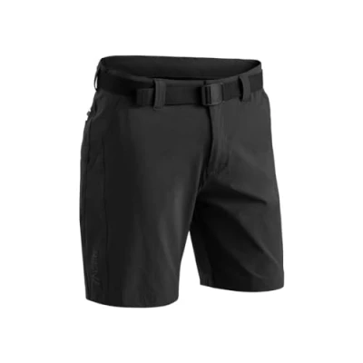 Abbildung von Maier Sports Nil Short M, Kurze Herren Wanderhose, Wasserabweisende Bermuda für Trekking und Hiking, PFC frei, mSTRETCH pro 4 &amp; Dryprotec, Schwarz, 48 (W33/L32)