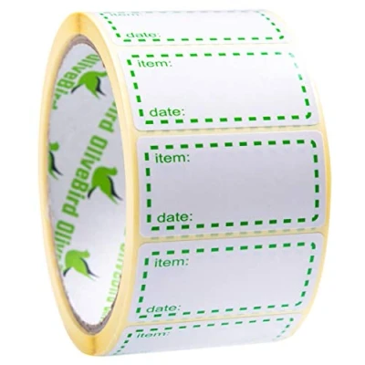 Abbildung von OliveBird 500 x Gefrieretiketten auf Rolle, Selbstklebend Haushaltsetiketten, Größe 50x25mm Datum Etiketten Grün