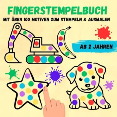 Abbildung von FINGERSTEMPELBUCH Mit über 100 Motiven zum Stempeln &amp; Ausmalen ab 2 Jahren