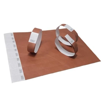 Abbildung von IBOO Tyvek 100er Pack 19 mm Papierarmbänder für Sicherheit und Veranstaltungen, reißfest, leicht wasserabweisend (Bronze)