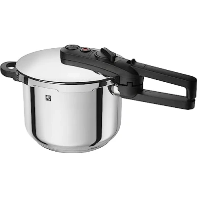Abbildung von ZWILLING EcoQuick II Schnellkochtopf/Dampfdrucktopf, Ø 22 cm, 6L, für alle Herdarten inkl. Induktion, 18/10 Edelstahl, Silber
