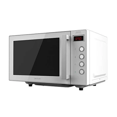 Abbildung von Cecotec Mikrowelle ohne Platte GrandHeat 2000 Flatbed White. Fassungsvermögen 20 Liter, Leistung 700 W, Timer bis 60 min, Innere Keramikbeschichtung