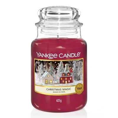 Abbildung von Yankee Candle Duftkerze im Glas (mittelgroß) Christmas Magic Brenndauer bis zu 75 Stunden
