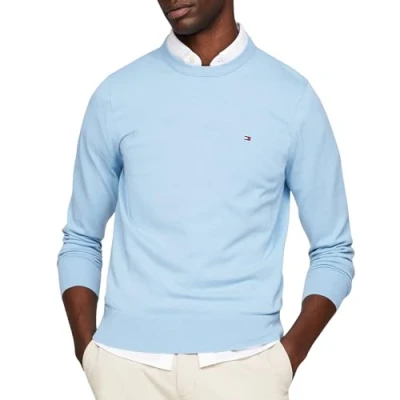 Abbildung von Tommy Hilfiger CREW NECK Strickpullover, Herren, Größe: XXL, Sleepy blue