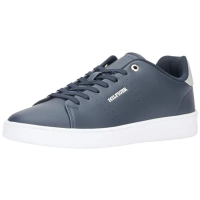 Abbildung von Tommy Hilfiger Herren Cupsole Sneaker Court Cup Leather Schuhe, Blau (Desert Sky), 40 EU