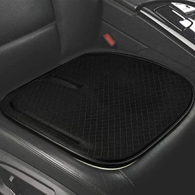 Abbildung von ZATOOTO Auto Sitzkissen Memory Foam Sitzauflage Vordersitze, Sitzpolster für Auto, Büro, Hause, Weich, rutschfest, Schwarz