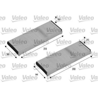 Abbildung von VALEO CLIMFILTER COMFORT 715500 Innenraumfilter Partikelfilter 309, 310, 310 99 30 AUDI: A6 C6 Avant, Saloon, Allroad