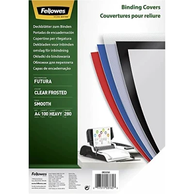 Abbildung von Fellowes Präsentationsdeckblätter Futura (Polypropylen), 280 Mikron, transparent/matt