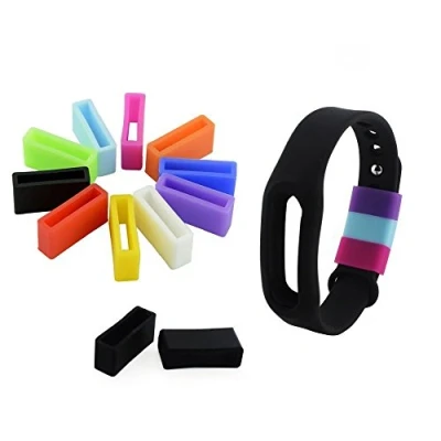 Abbildung von NEO+ 10 x Silikon Verschlüsse, kompatibel mit Xiaomi Mi Band 2, 3, 4, 5, 6, 7, 8 Beheben Sie das Problem des Abfallens der Schließe