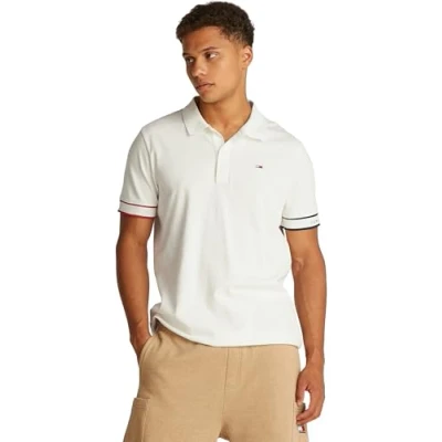 Abbildung von Tommy Jeans Poloshirt »TJM SLIM FLAG CUFF POLO EXT«