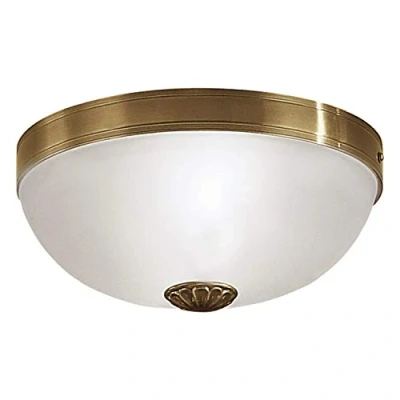 Abbildung von Eglo 82741 Deckenlampe IMPERIAL Metallguss brüniert, Glas satiniert weiss E27 max.2X40W H:14cm Ø31cm dimmbar