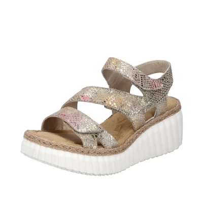 Abbildung von Rieker Plateausandalette, Damen, Größe: 41, Bunt Schuhe