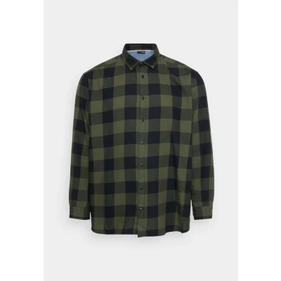 Abbildung von Jack &amp; Jones Gingham Shirt Hemd, Herren, Größe: 8XL, Dusty olive