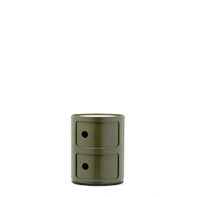 Abbildung von Kartell Componibili, 2 Elements, Grün, Runde Basis