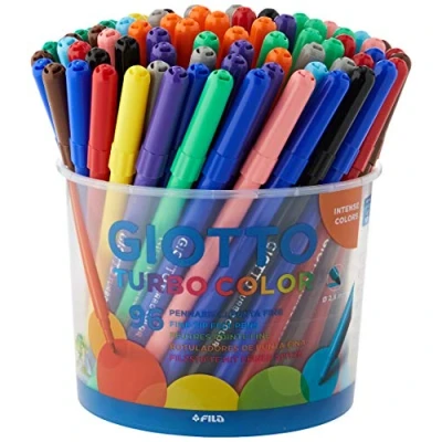 Abbildung von Giotto Turbocolor Filzstifte, feine Spitze, 2,8 mm, 96, ideal für Kinder, Partys und Schulen