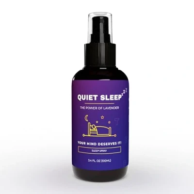 Abbildung von Quiet Sleep Wohltuendes Lavendelspray für Kopfkissen 100ml Beruhigendes Premium Lavendel Spray Ideal als Kissenspray, Einschlafspray &amp; Schlafspray, Kissenspray