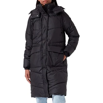 Abbildung von TOM TAILOR Denim Damen Gesteppter Parker aus recyceltem Polyester 1029464, 14482 Deep Black, L