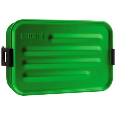 Abbildung von SIGG Metal Box Plus L Lunchbox (1.2 L), moderne Brotdose mit praktischem Einsatz für unterwegs, federleichte Wander Brotbox aus Aluminium Trennwand