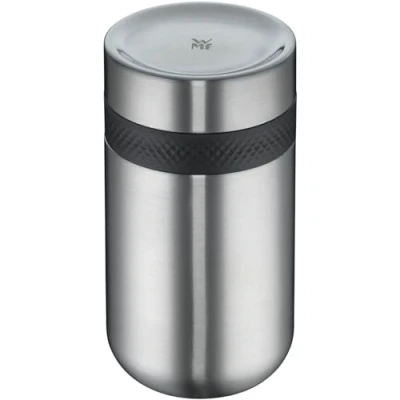Abbildung von WMF my2Go Thermo Speisebehälter 500ml Isolierbehälter und 200ml Zusatzbehälter, umweltfreundlich, Cromargan Edelstahl mattiert, spülmaschinengeeignet