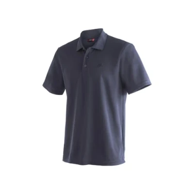 Abbildung von Maier Sports Ulrich, Herren Poloshirt, Leichtes Piqué Funktionspoloshirt für Wandern und Freizeit, dryprotec Technologie, Atmungsaktiv, NFC Chip einfaches Recycling, Dunkelblau, 7XL
