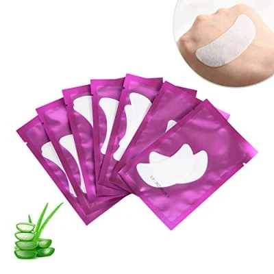Abbildung von 50 Paare Augenpads für Wimpernverlängerung Wimpern Pads Bootsform Augen Patches Pad Zubehör Under Eye for Eyelash Extensions Lunamoon (Purple Boat)