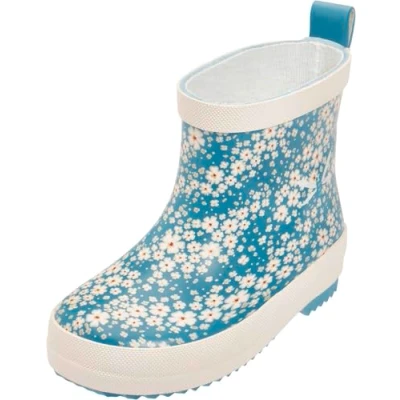 Abbildung von Playshoes Flowers Gummistiefel für Kinder, Größe: 26, Teal Schuhe