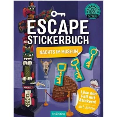 Abbildung von Escape Stickerbuch Nachts im Museum: Löse den Fall mit Stickern! Ein Heft Stickern für Kinder ab 8 Jahren