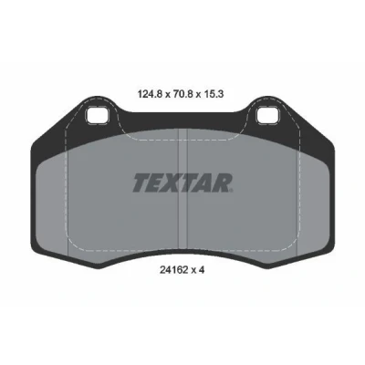 Abbildung von TEXTAR 2416201 Bremsbelagsatz nicht für Verschleißwarnanzeiger vorbereitet RENAULT: MEGANE 3 Coupe, 2, CLIO