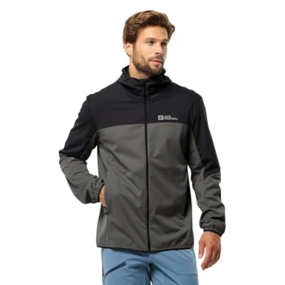 Abbildung von Jack Wolfskin Feldberg Hoody Softshelljacke, Herren, Größe: Large, Slate