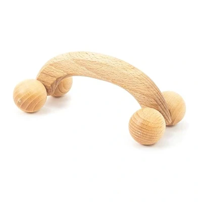 Abbildung von Tuuli Accessories Massage Massagegerät Rücken Nacken Schulter Massageroller Roller Ball aus Holz 18 x 7 6 cm