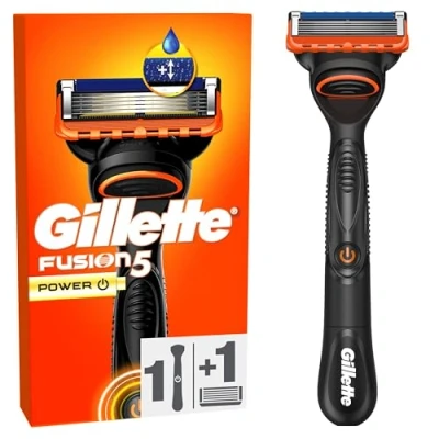 Abbildung von Gillette Fusion5 Power Rasierer für Männer, 1 Rasierer, Ersatzklingen, Mit einem Gleitstreifen ein sanftes Gleiten und 5 Klingen eine gründliche, langanhaltende Rasur