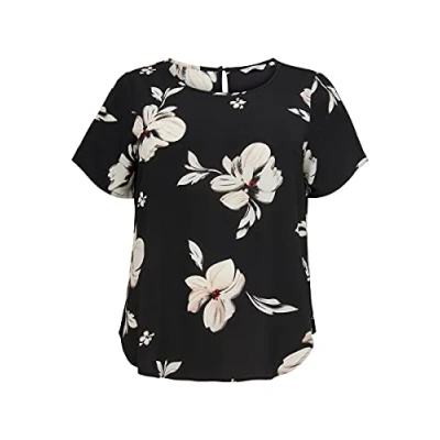 Abbildung von ONLY Carmakoma Carvica Tshirt print, Damen, Größe: 44, Black