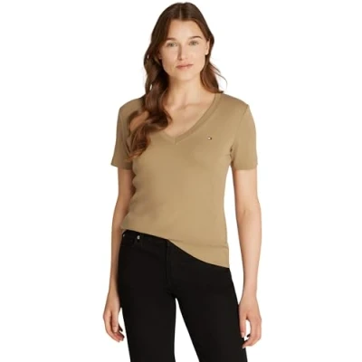 Abbildung von Tommy Hilfiger NEW SLIM CODY Tshirt print, Damen, Größe: 3XL, Safari canvas
